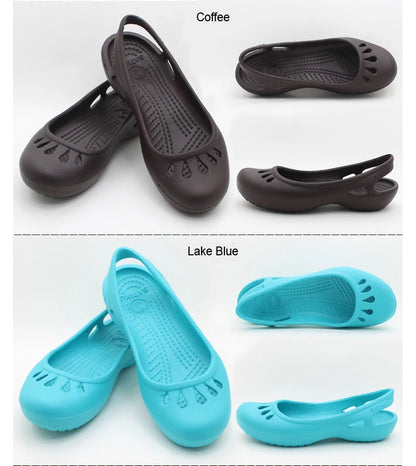 Certified Satihu Summer New Lightweight Anti Slip Hole Shoes  Clog For Women's Flat Bottom Sandals Nurse Outdoor Beach Jelly