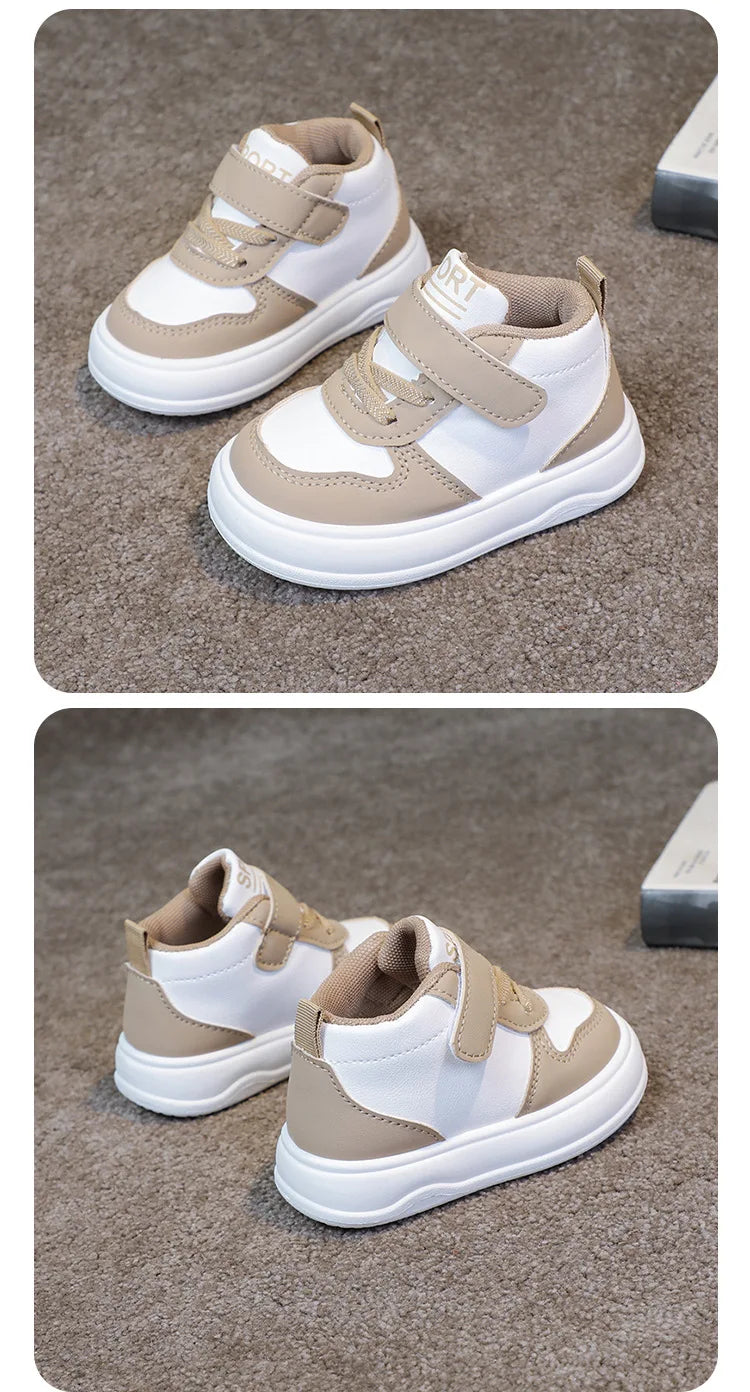 Fashion Kids Sneakers Spring Autumn High Top Breathable Casual Shoes Girls Non-slip Board Shoes Boys Outdoors Basketball Shoes