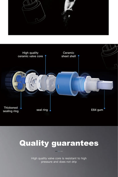 Luxury brushed gold kitchen faucet with pull-out design, 1-hole single handle cold and hot dual control dual function sink Tap