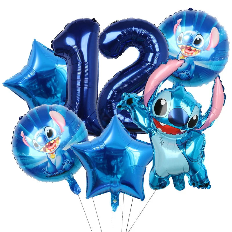 Disney Stitch Geburtstagsparty-Luftballons, Lilo & Stitch-Ballon-Sets, Babyparty für Kinder, Geburtstagsparty-Dekorationen, Zubehör, Geschenke
