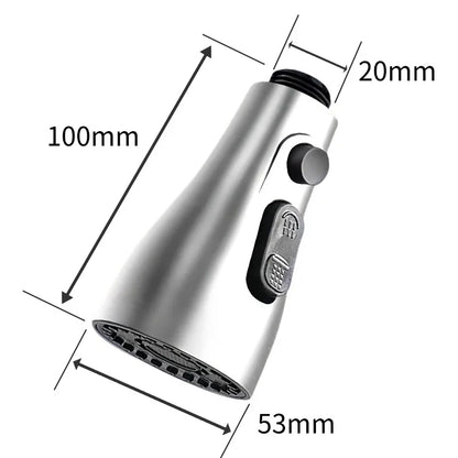 1PC Stainless steel Kitchen Pull Out Faucet Sprayer Nozzle 3 In 1 Universal Water Saving Bathroom Basin Sink Shower Spray Head