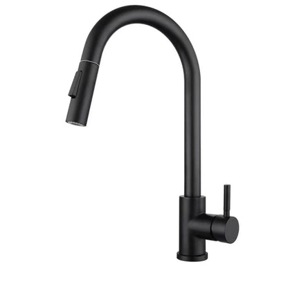 Old Style Pull-out Rotating Kitchen Faucet, 360° Swivel Stainless Steel Water Faucet in Brushed/Gold/Black Finish for Sink