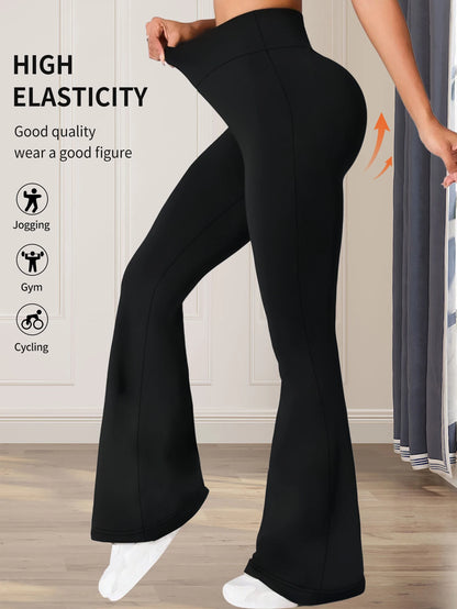 Eng anliegende Schlaghose für Damen im Frühling und Sommer mit hoher Taille, lange schwarze Hose mit schmalem Bein, dünne Hose mit weitem Bein für schlanke Frauen
