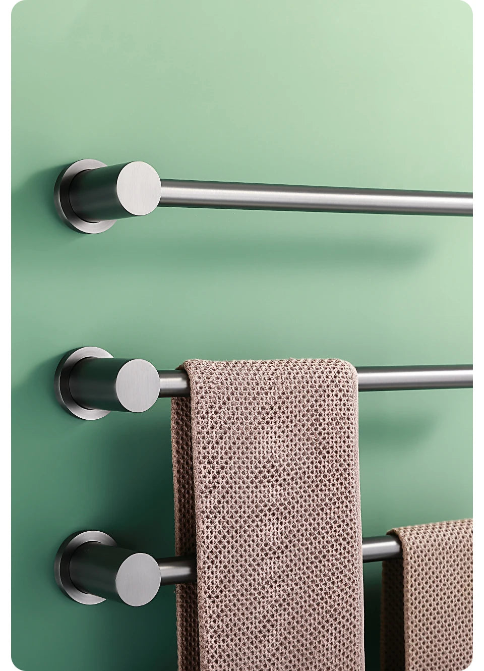 Bathroom Electric Heated Towel Rail Warmer Digital Display Temperature Time Control Smart Home Concealed Bar 304 Stainless Steel.