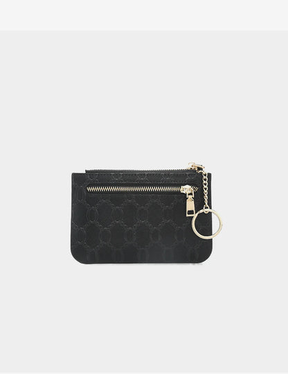 FOXER Split Leather Women's Card Holder Wallet Fashion Anti-theft Thin Wallet Mini Clutch Bag Ladies Short Coin Wallet Purse