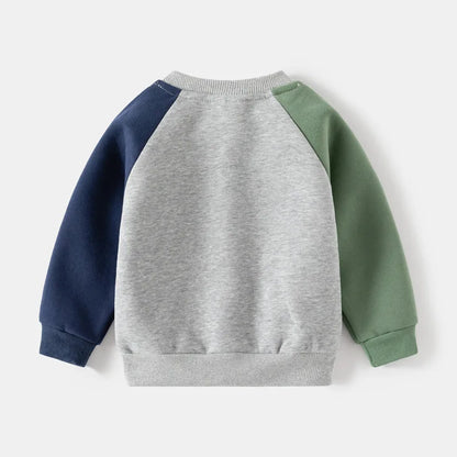 New Spring Autumn Children Clothes Set Color Patchwork Kids Boys Two-Piece Sets Children Boy Casual Tracksuit Outfits Tops Pants.