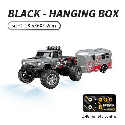 RC 1/64 Speed Mini Off-Road Climbing Car Alloy Cool Appearance Light Shock Absorption With LED Light Toy For Children's Gift