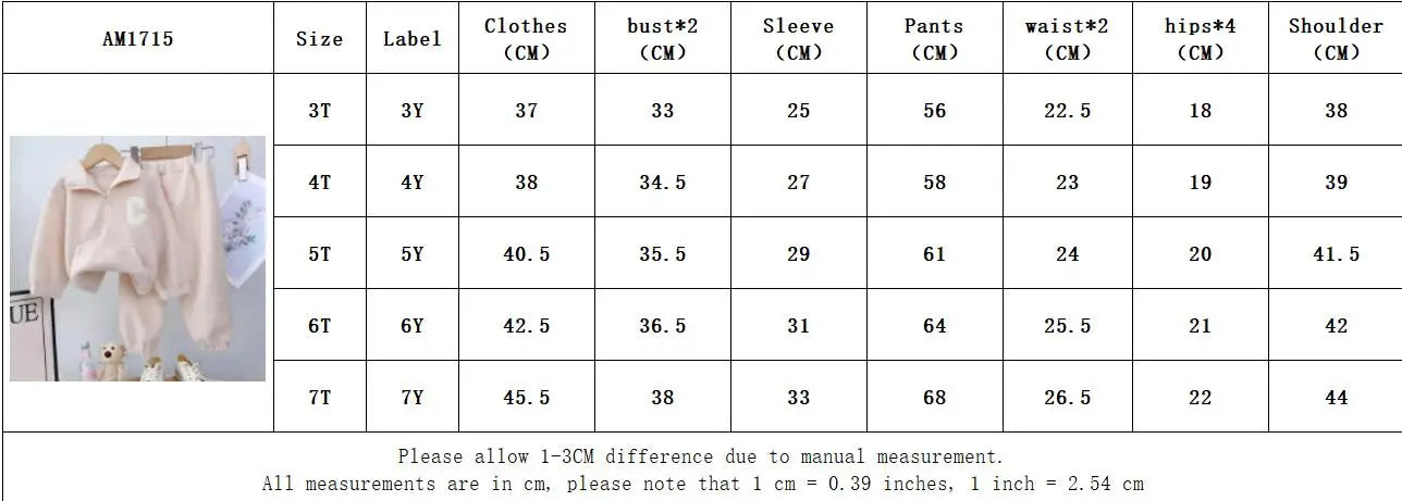 Bear Leader Girls' Set 2023 New Children's Autumn New Lamb Fleece Standing Collar Pullover Top+Pants Two Piece Kids' Fashion Set.