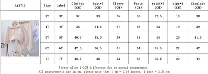 Bear Leader Girls' Set 2023 New Children's Autumn New Lamb Fleece Standing Collar Pullover Top+Pants Two Piece Kids' Fashion Set.