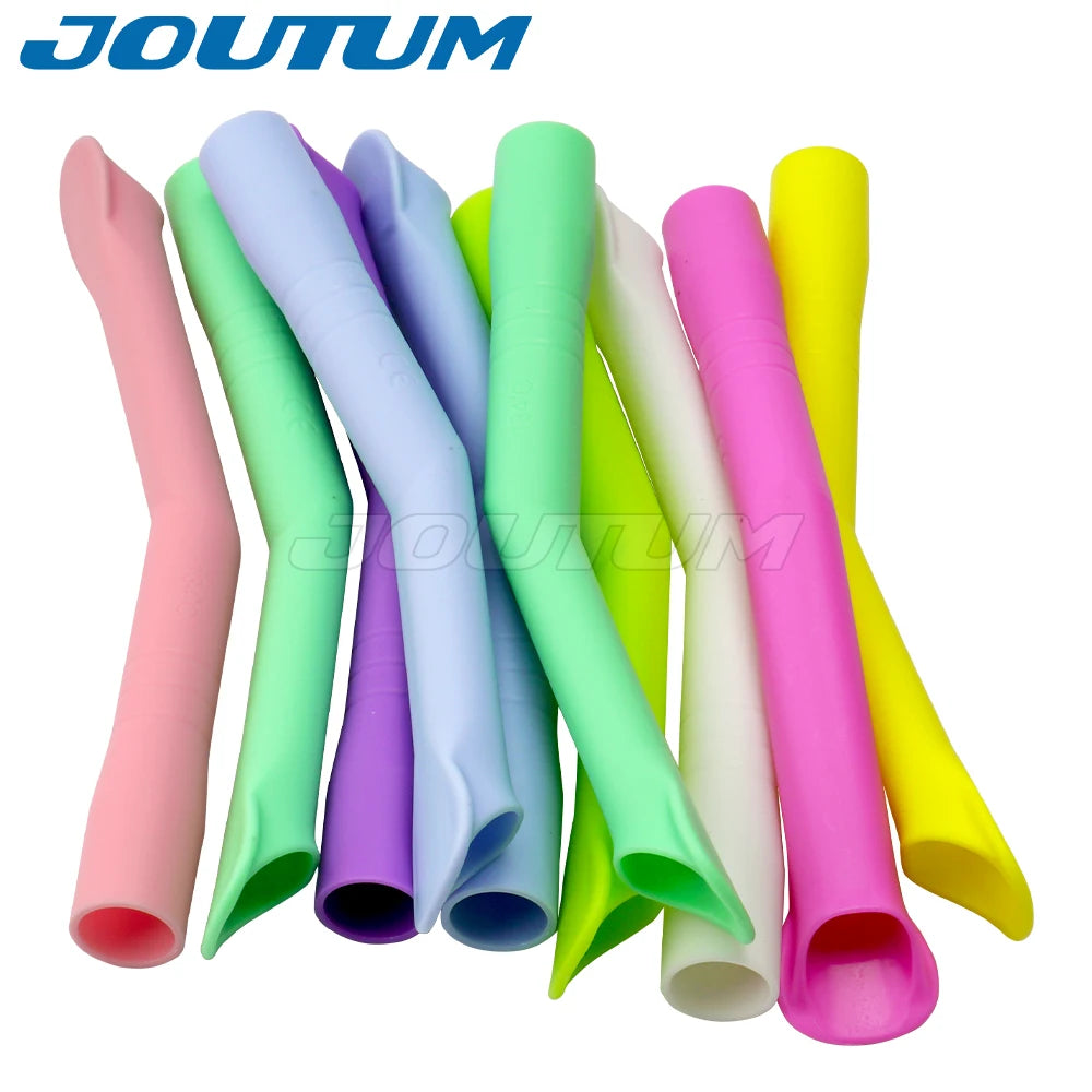 10pcs Dental Autoclavable Strong Suction Tips Dental Duckbill Evacuation Tips Aspirator Saliva Tube Suction Tips Dental Material.