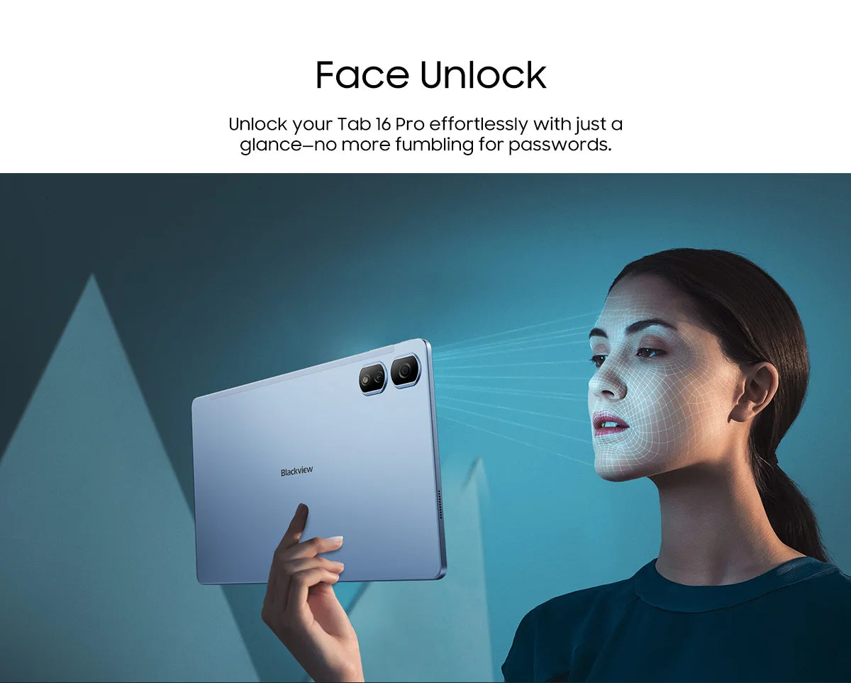 Blackview Android 14 Tab 16 Pro 11 Inch Touch Tablet 2K Screen 24GB +256GB 4G LTE+5G WiFi Gaming Tablets with Protective Shell