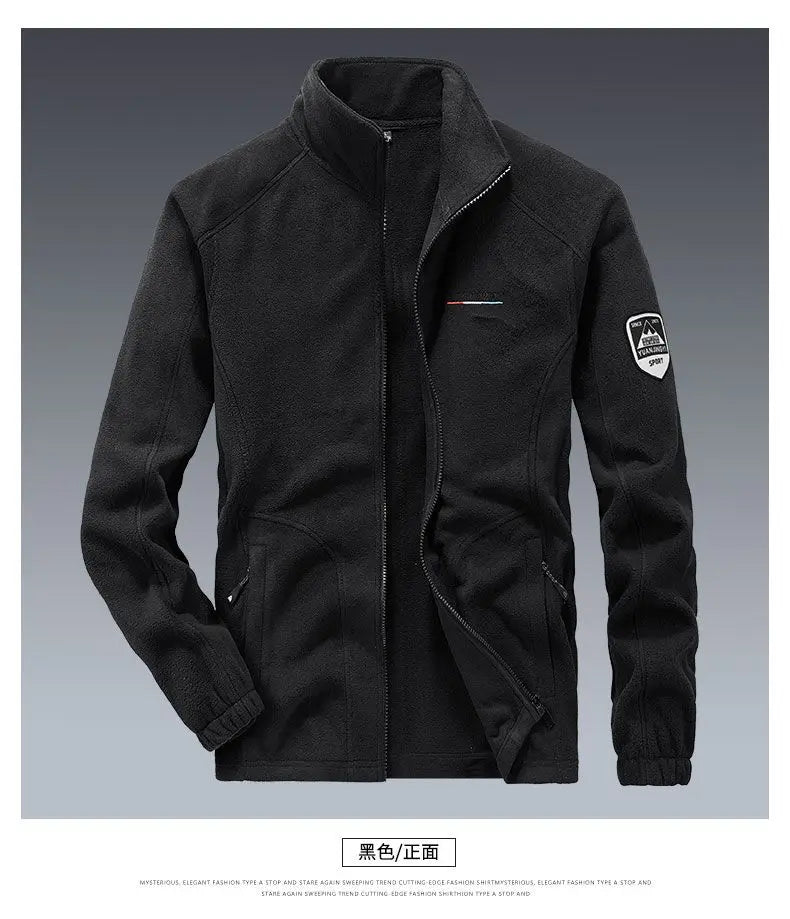 Men's Spring Autumn Jacket Thickened High-end Knitted Jacket Cardigan Outerwear Coat.