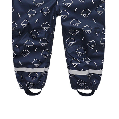 HONEYKING Children's Raincoat Suit Baby Waterproof Overalls Toddler Pants Girl Jumpsuit Rainwear Boy's Jacket And Trousers Set