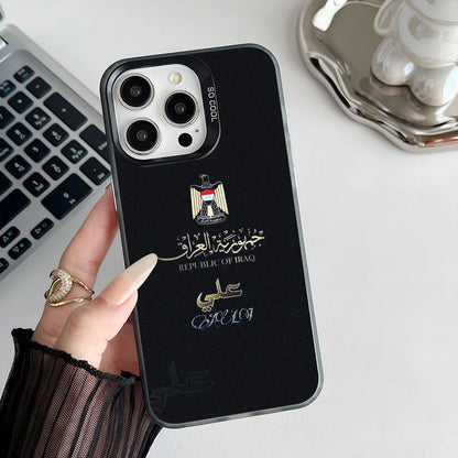 Epc Nation Iraq Flag Phone Case IMD Phone Case For IPhone 16 15 14 13 12 11 Pro Max Plus Color Silver Cover.