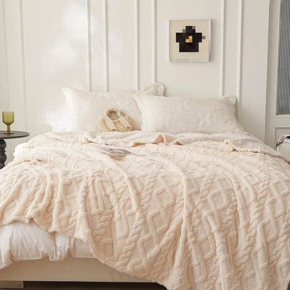 1pc Single-Layer Coral Fleece Blanket, Lightweight & Multi-Purpose Blanket Bed Cover,For Living Room Sofa Cover, Nap Blanket.