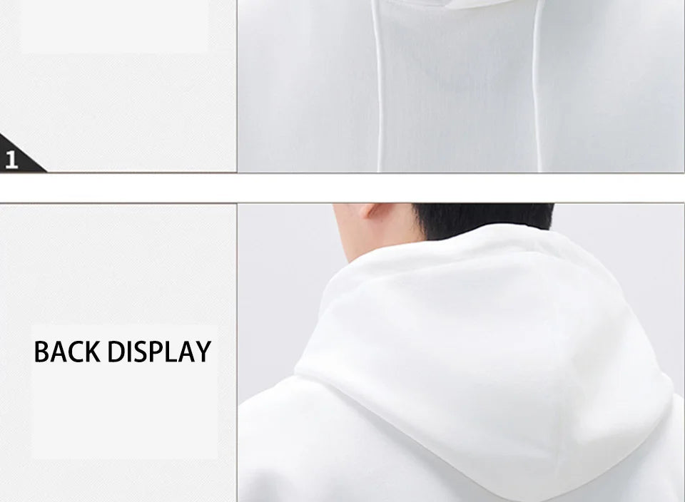 470G-570G HeavyWeight Cotton New Autumn Casual Men's Top Solid Color Loose Pullover Hoodies Sweatshirt Long-Sleeve Men Clothing