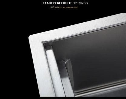 Hidden Stainless Steel Kitchen Sinks Modern Kitchen Accessories with Cover Kitchen Sink Dish Drainer Light Luxury Single Tank L