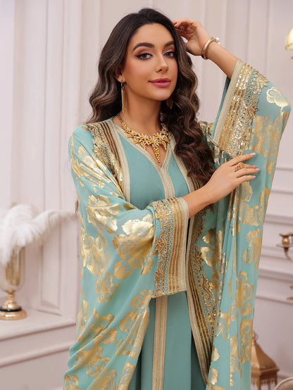 Eid Women Dress Muslim Abaya Embroidery Party Jalabiya Ramadan Long Dresses Abayas Vestidos Largos Kaftan Arab Long Robe 2025.
