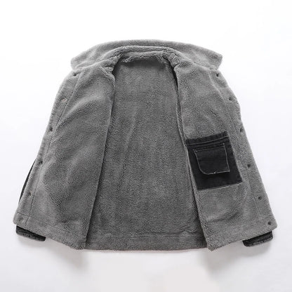 DIMUSI Winter Men's Denim Jackets Man Fleece Warm Windbreaker Jacket Fashion Mens Retro Cotton Military Jean Coats Clothing.