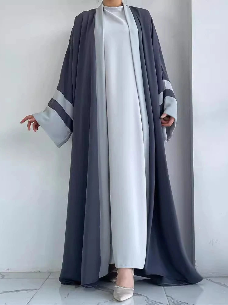Eid Muslimisches Kleid und Abayas für Frauen, 2-teiliges Set, Musulman Ensembles Marokko, Ramadan-Kaftan, Abaya, Kaftan, Dubai, arabische lange Robe 2024.