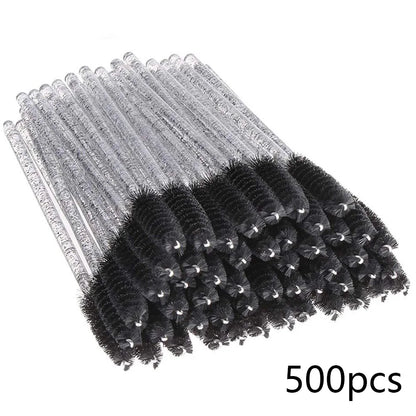 500/1000PCS Eyelashes Brushes Set Wholesaler Disposable Lash Mascara Brush Lashes Extension Eyebrow Wands Applicator Makeup Tool.