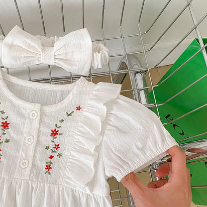 MILANCEL Sommer Baby Kleidung Kleinkind Girs Ein Stück Stickerei Body