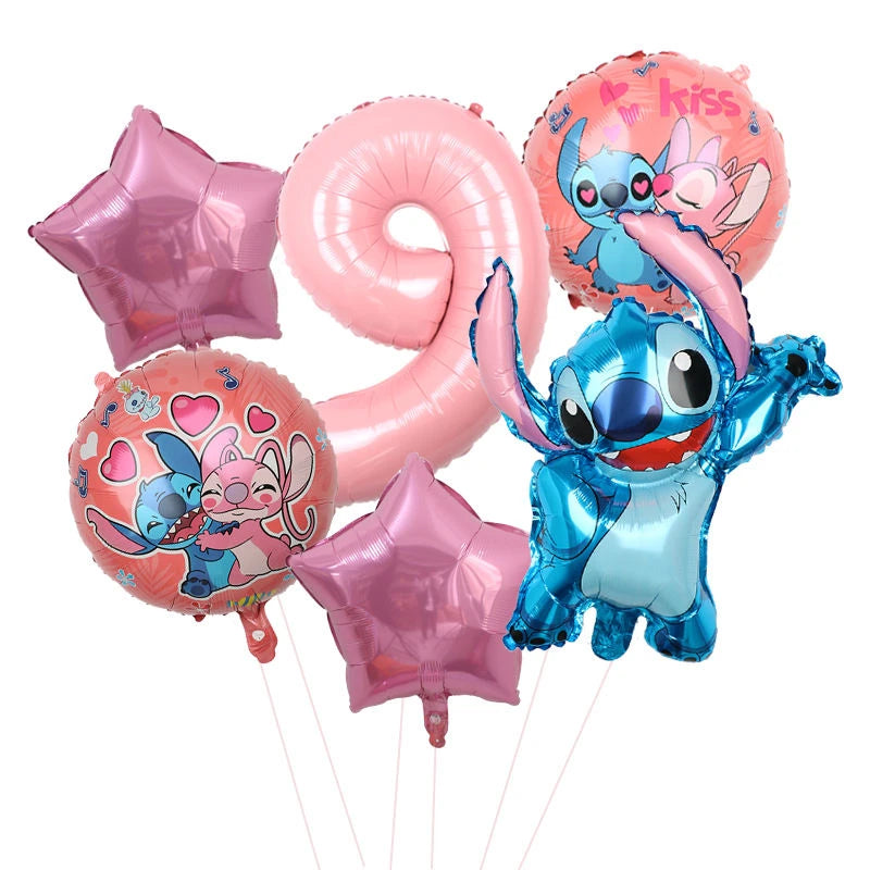 Disney Stitch Geburtstagsparty-Luftballons, Lilo & Stitch-Ballon-Sets, Babyparty für Kinder, Geburtstagsparty-Dekorationen, Zubehör, Geschenke