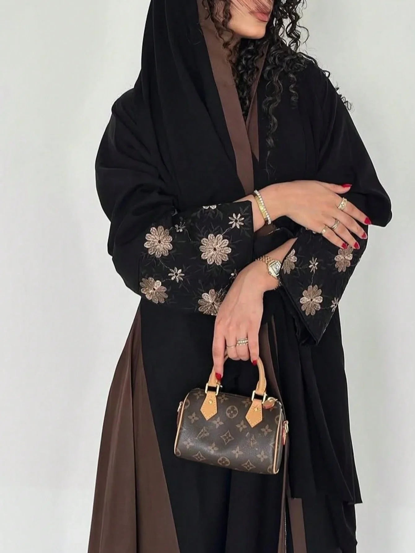 Middle Eastern Printed Floral Abaya Muslim Women Full Sleeve Loose Open Front Abayas Elegant Kaftan Jilbabs Islamic Maxi Dresses.