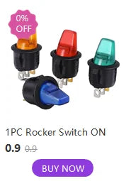 1 Stück Ein/Aus SPST runder wasserdichter LED-Wippschalter für Boote, 12 V, 220 V, Ein-/Aus-Schalter, Ein-/Ausschalten von тумpligр Lire.