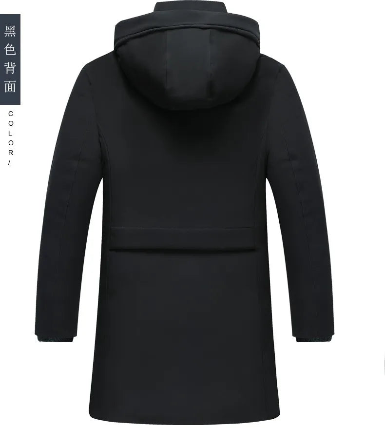 Top Grade Designer New Brand Men Parka Jacket Thick Casual Fashion Windbreaker Hooded Bubble Coats Long Mens Clothes 2025.