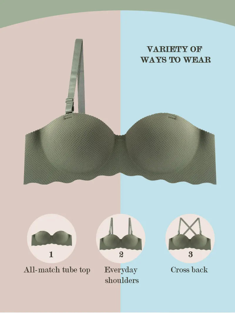 Sexy Push Up Bra for Women Sweet Wireless Brassiere Breathable Seamless Underwear 1/2 Cup Gather Female Lingerie Bralette.