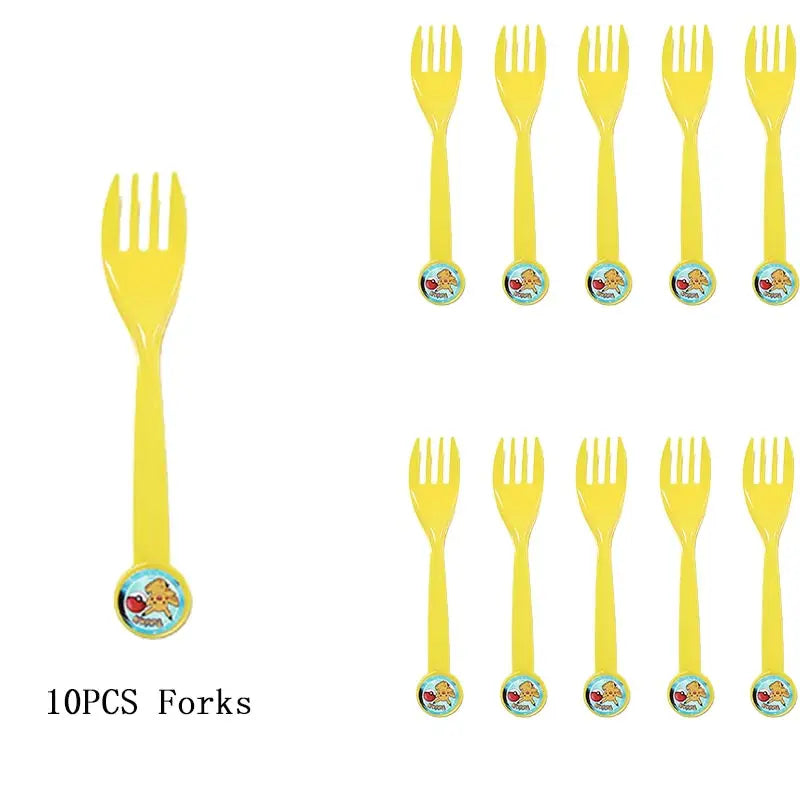 Pokemon Thema Geburtstag Party Dekoration Lieferungen Cartoon Pokemon Gehen Geschirr Tassen Teller Pikachu Ballon Für Baby Dusche Gefälligkeiten