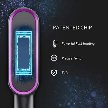 Thermostatic hair straightener Comb 5 temperature settings Straightening brush Quick heat professional hair straightening brush