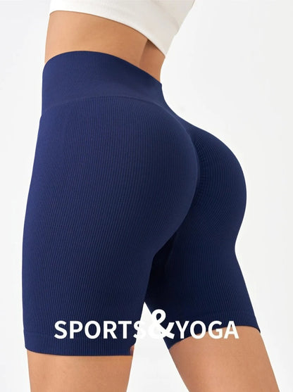 No Awkward Lines Yoga Pants for Women High Waisted Hip Lifting Exercise Running Wearing Fitness Shorts Cycling Pantssports Pants.