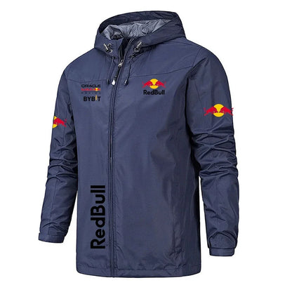 2026 Spring Autumn Motorcycle Jacket Red Bull Logo Printed Jacket Autumn Men's Zip Jacket Red Bull Logo Men's Jacket S-5XL.