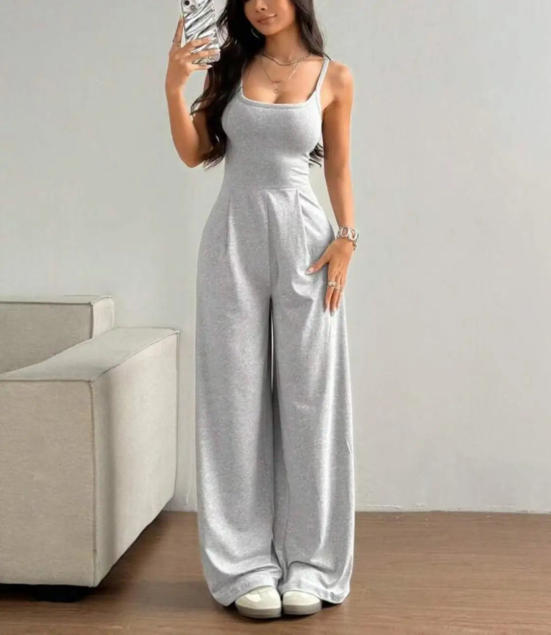 Women Sexy Jumpsuits Backless Suspenders Rompers One Piece Overalls Sleeveless Wide Leg Pants Solid Streetwear Summer.