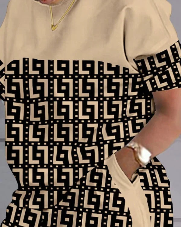 Women Casual Short Sleeve Outfit 2024 Summer Fashion Letter Printed O Neck Pocket Suit Female T Shirt Top Shorts Two Pieces Set.