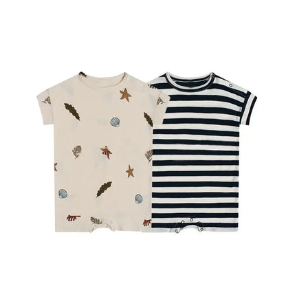 0-24M Neugeborenen Kind Baby Jungen Mädchen Kleidung Drucken Baumwolle Strampler Nette Süße Einteilige Overall Sommer Neue geboren Outfit