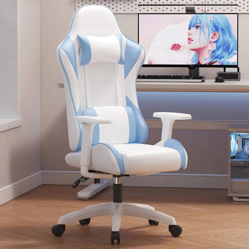Computer-Bürostühle mit Rückenlehne, ergonomischer Gaming-Sessel mit drehbarer Silla-Heimbüromöbel für langes Sitzen