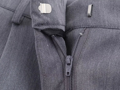 HH Frau Mode Vielseitige Lange Ärmel Zweireiher Tasche Dekoration Blazer + High Street Casual Pendeln Hose 2-teiliges Set