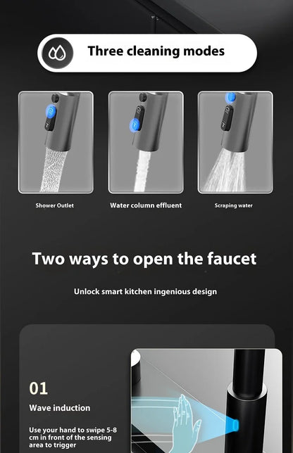 Stainless Steel Smart Water Catalyst Sinks large Double slot Purification Sterilized Fruit Dishwashing Kitchen Sink