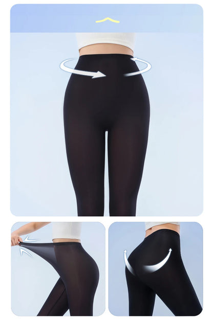 BIVIGAOS Summer Ultra-Thin Skin Sunscreen Leggings Women High Elastic Transparent Facial Mask Underwear Tight Sexy Sport Legging.