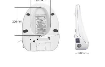 Intelligenter, länglicher Toilettensitzbezug – beheizt, wassersparend, automatische Reinigungsdüse, langsam schließend, trocken, LED-Licht für modernes Badezimmer