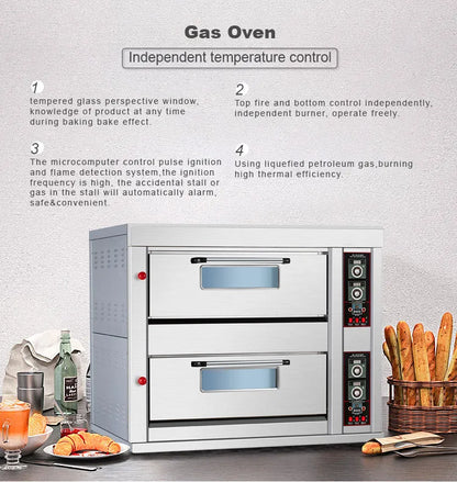 Commercial Electric Gas Automatic Bread Baking Oven Prices / Complete Bakery Equipment Machine For Sale.