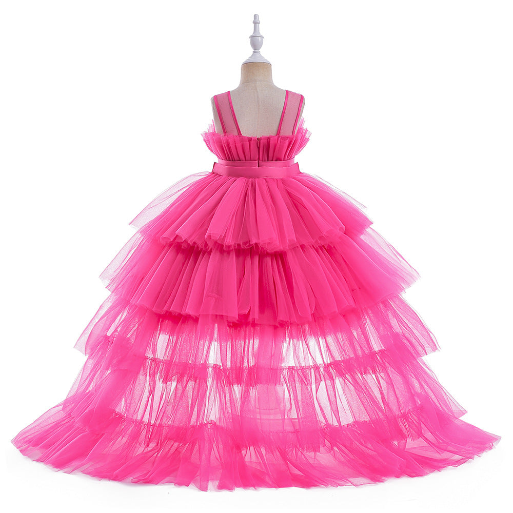 Formelle Abendkleider für Kinder, elegante Partykleider für Mädchen, Kleider mit abnehmbarem Prinzessinnenkleid.