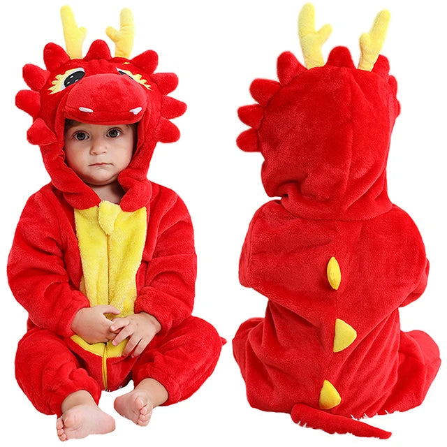 MICHLEY Winter Baby Strampler Mit Kapuze Flanell Cosplay Kleinkind Infant Kleidung Insgesamt Bodys Overall Kostüm Für Kinder Mädchen Junge