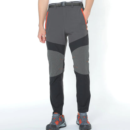 Men's mountaineering outdoor pants with four-sided elastic quick drying pants, light and thin summer elastic breathable quick dr.
