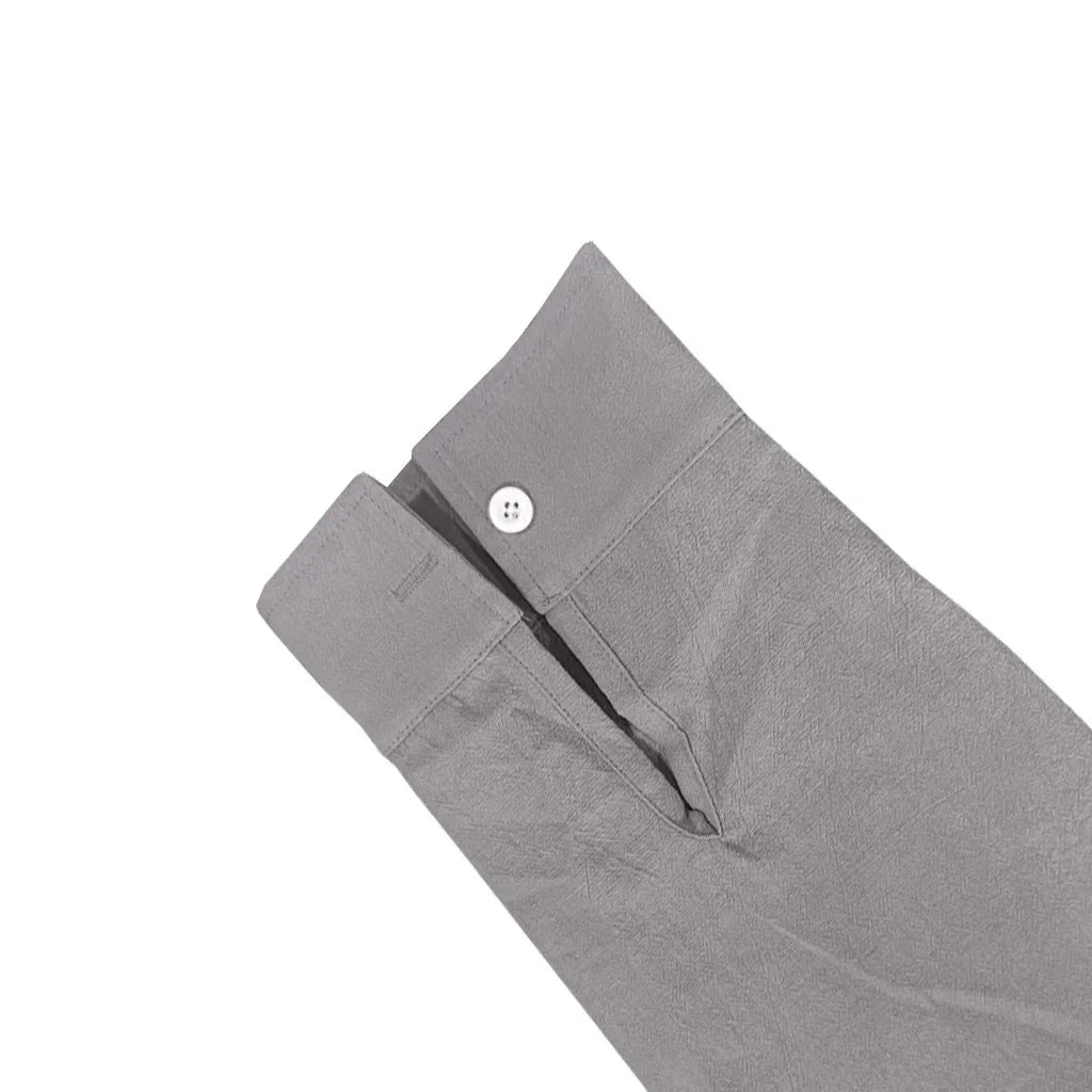 2025 Cross-border American Four Seasons Linen Men's Casual Suit Loose Long Sleeve Pants Shirt Suit Men's