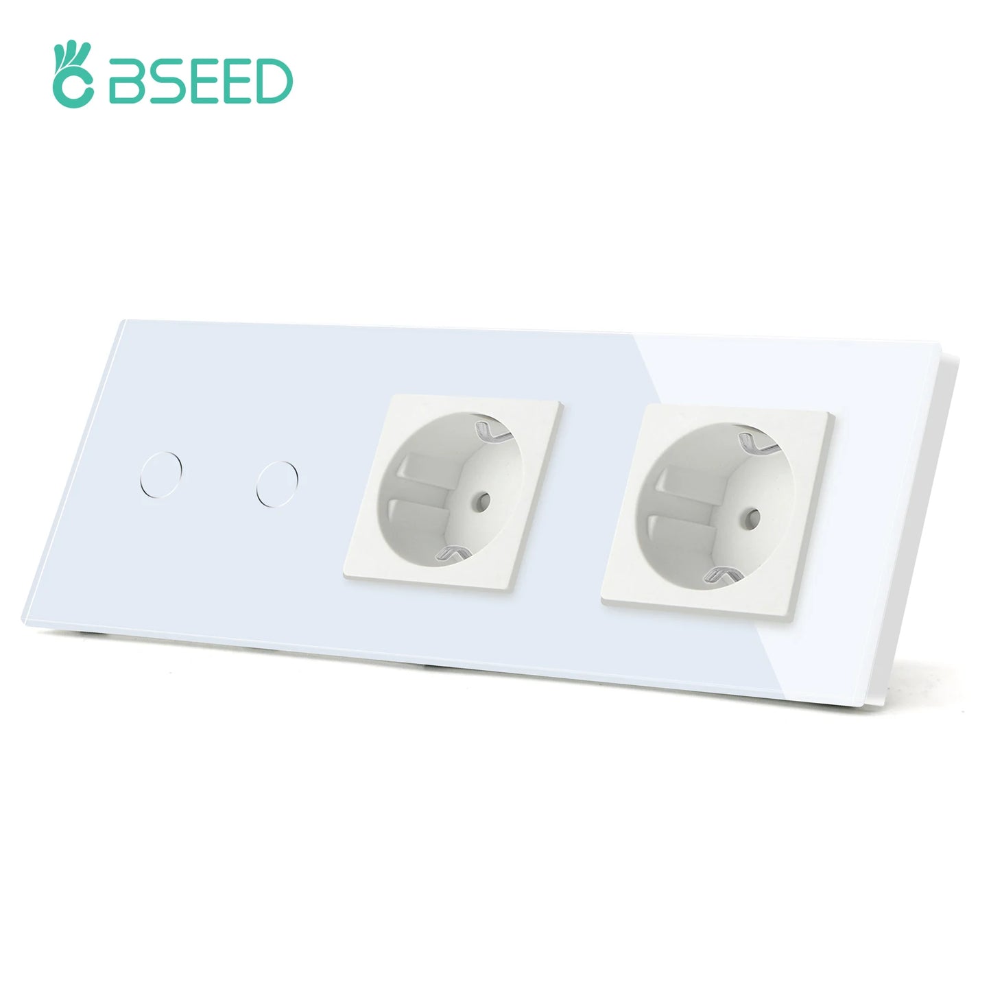 BSEED EU-Standard, einzelne Steckdose, Touch-Schalter, USB-Wandsteckdosen, Doppelsteckdosen, dreifache Steckdosen, vierfache Glassteckdosen
