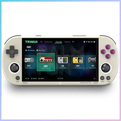 Trimui Smart Pro Portable Retro Arcade Game Console 4.96inch IPS Handheld Game Console Type-C LINUX HD Screen Smart Video Player.